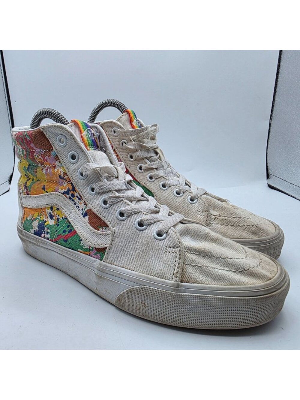 Vans Sk8-Hi Together As Ourselves Womens Size 8.5 White Sneakers Colorful